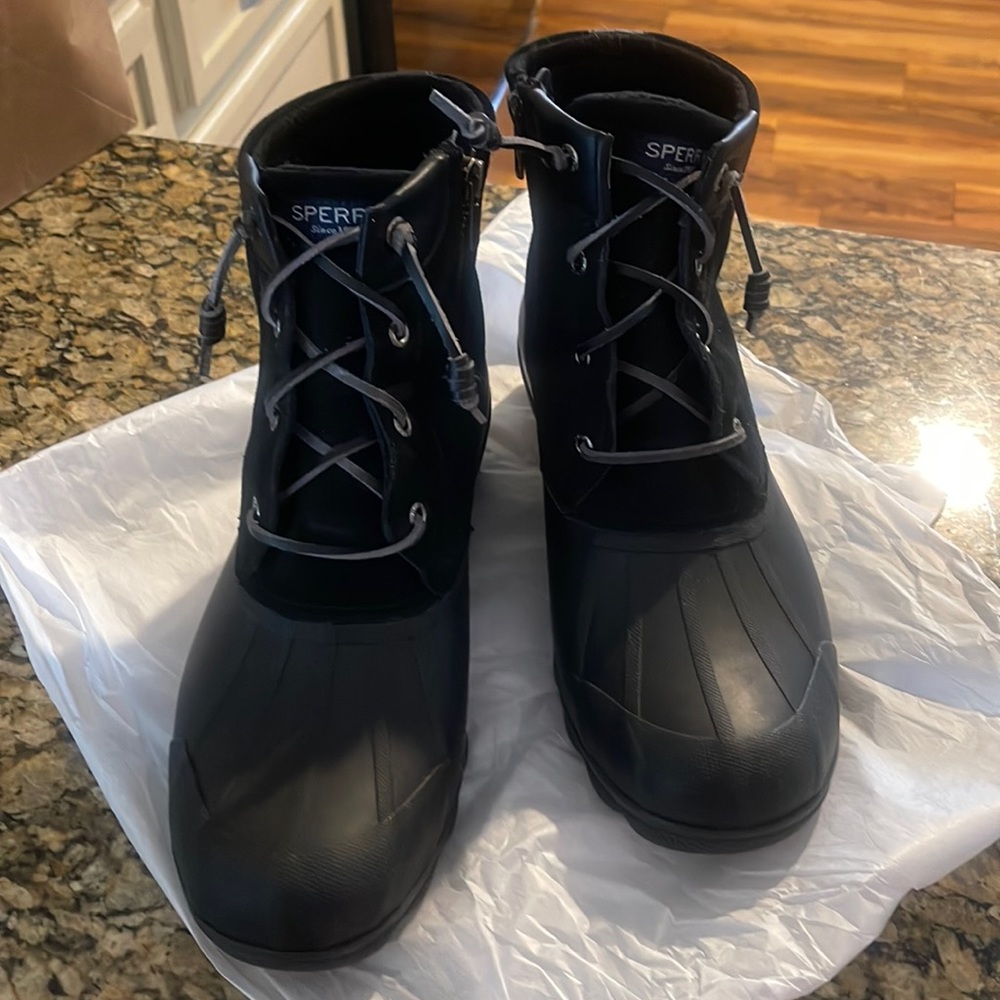 Sperry Syren Gulf Black Memory Foam Boots